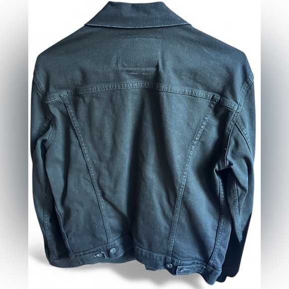 Levi's Mens Premium Black Denim Trucker Jean Jacket Size Medium - Picture 2 of 4